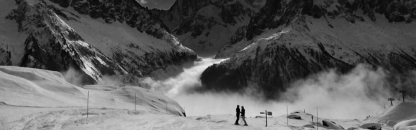 chamonix ski piste black and white shot chamonix ski piste black and white shot